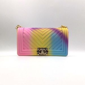 🛍Rainbow color jelly handbag🛍